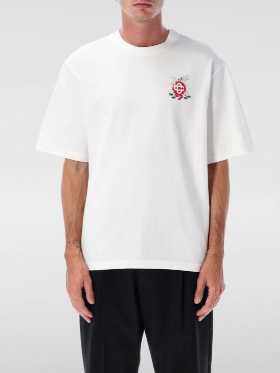 25FW 카사블랑카 반팔 티셔츠 MAW25JTS044 08 White