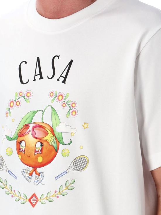 25FW 카사블랑카 반팔 티셔츠 MAW25JTS001 02 White - CASABLANCA