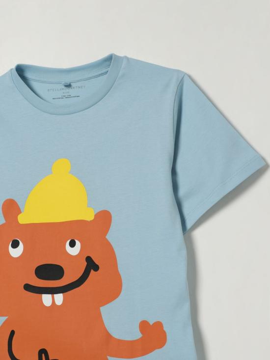 25FW [키즈] 스텔라 맥카트니 티셔츠 TX8Q91Z0434 670 Gnawed Blue - STELLA MCCARTNEY