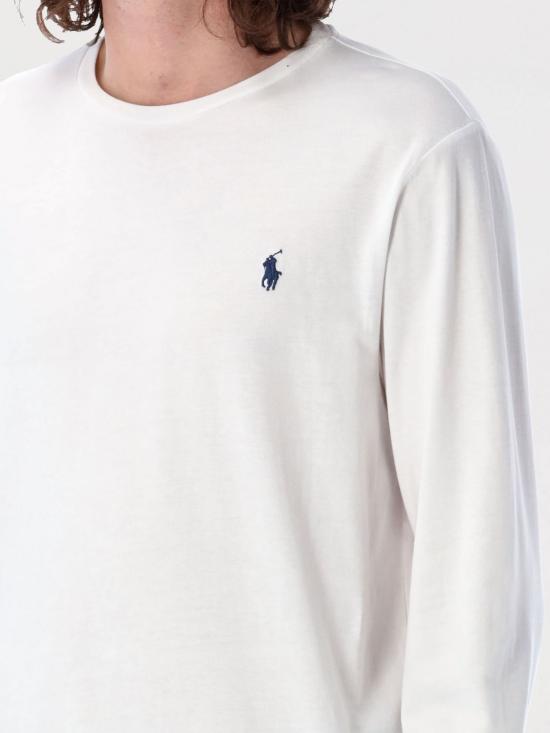 25FW 폴로 랄프로렌 긴팔 티셔츠 710671468 004 White - POLO RALPH LAUREN