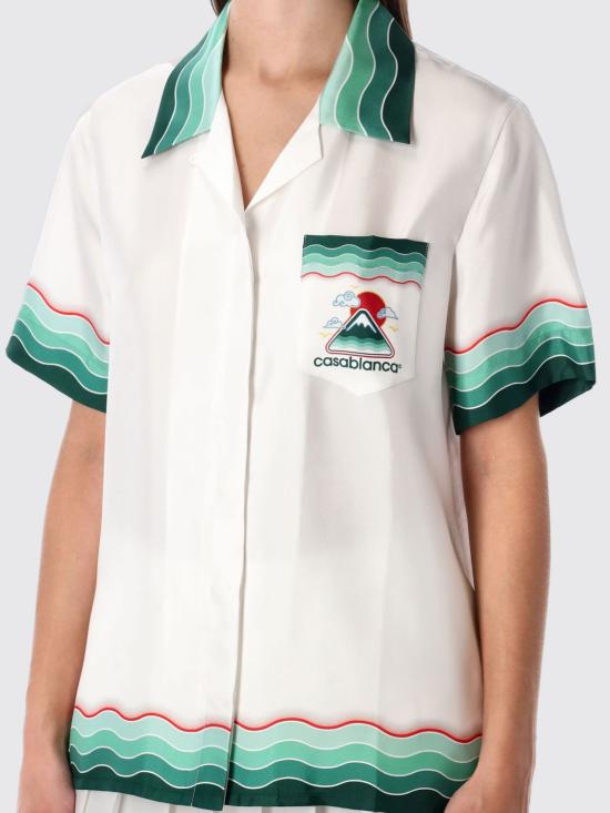 25FW 카사블랑카 셔츠 WPF25SH2000 5 White - CASABLANCA