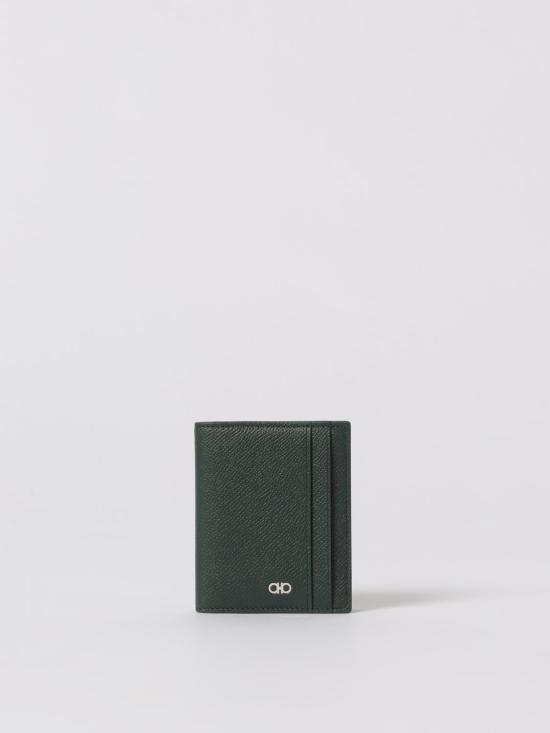 25FW 살바토레 페라가모 간치니 반지갑 661687 784790 002 Forest Green