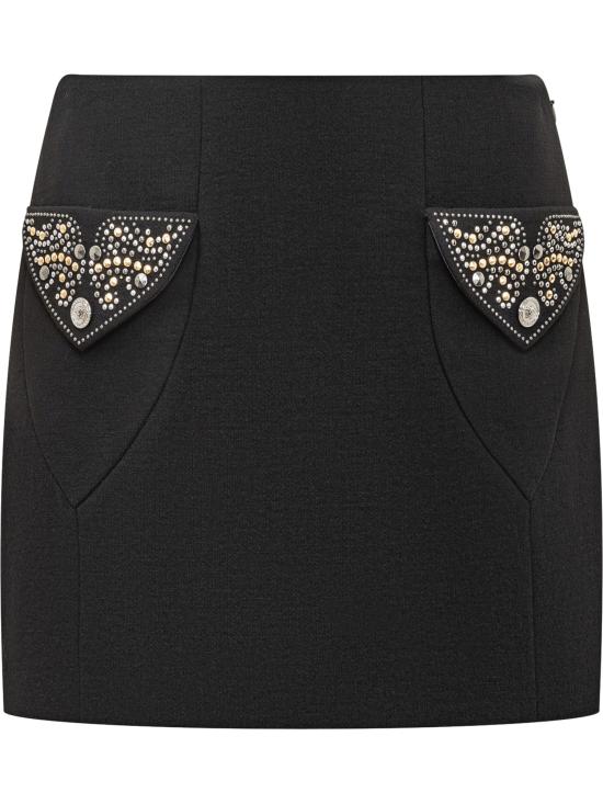 25FW 베르사체 숏 스커트 10217771A12789 1B000 BLACK