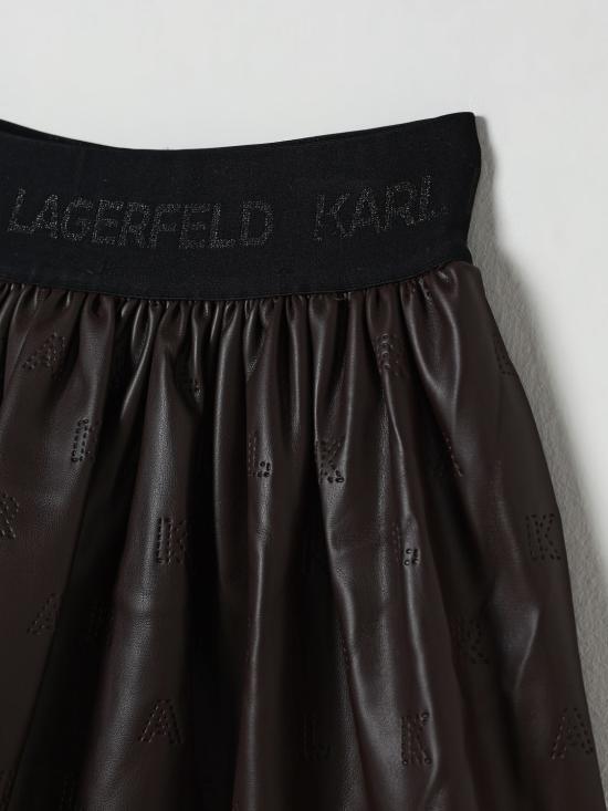 25FW [키즈] 칼라거펠트 스커트 Z30593 321 Brown - KARL LAGERFELD