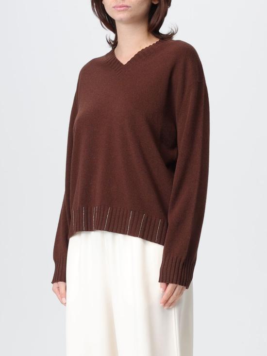 25FW 파비아나 필리피 플래티넘 스웨터 MAD215F015L517 1269 Brown - FABIANA FILIPPI