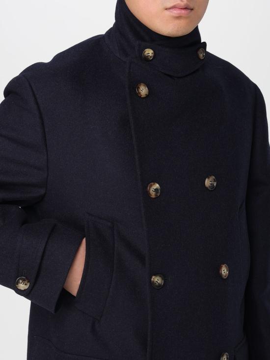 25FW 브루넬로 쿠치넬리 코트 MY4967029 CX200 Blue - BRUNELLO CUCINELLI