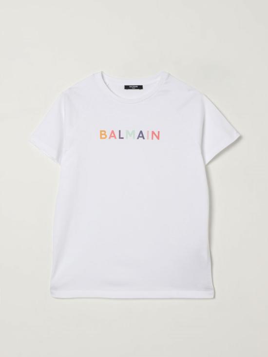 25FW [키즈] 발망 티셔츠 BX8R31Z3186 100MC White