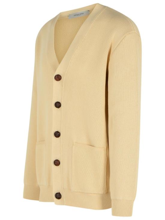 25FW 골든구스 코튼 니트 V넥 버튼 가디건 GMP00946 P001972 55550 Neutrals - GOLDEN GOOSE