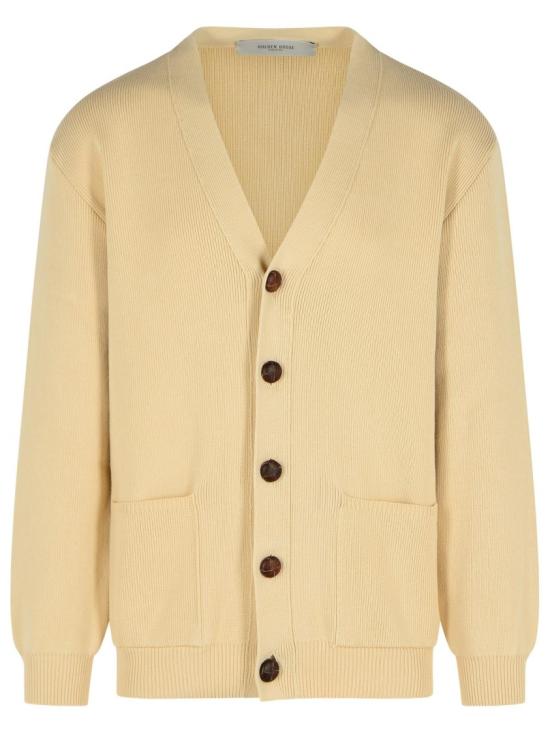 25FW 골든구스 코튼 니트 V넥 버튼 가디건 GMP00946 P001972 55550 Neutrals