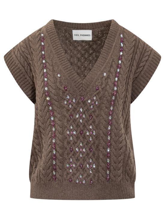 25FW 데 펨메스 베스트 D736KW D0401 CHOCOLATE