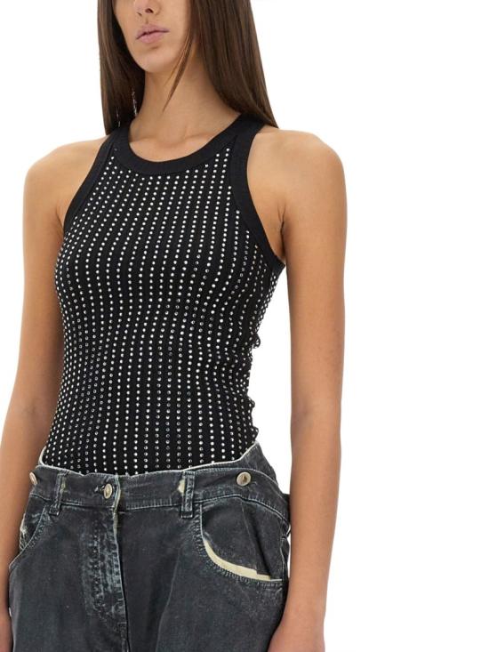 25SS 디 아티코 민소매 티셔츠 250WCN00004 JJJ051TR100 Black - THE ATTICO