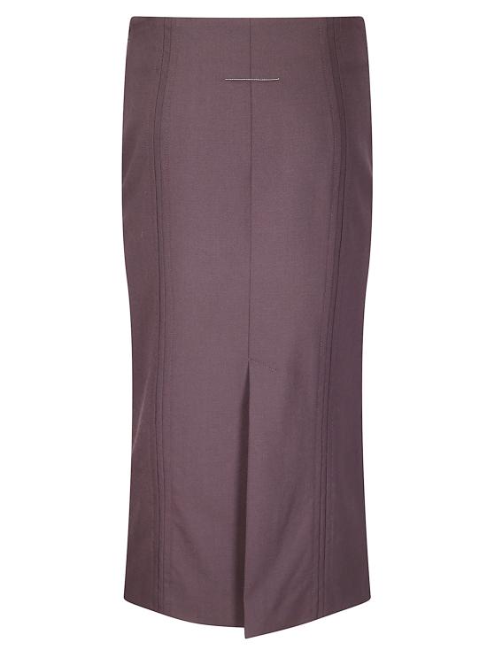 25FW MM6 메종마르지엘라 미디 스커트 S62ME0017M35622 227 Burgundy - MM6 MAISON MARGIELA