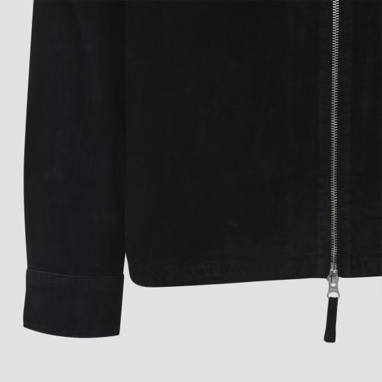 25FW 씨피 컴퍼니 렌즈 와펜 코드로이 집업 오버셔츠 19CMOS097A 006410O Black - C.P. COMPANY