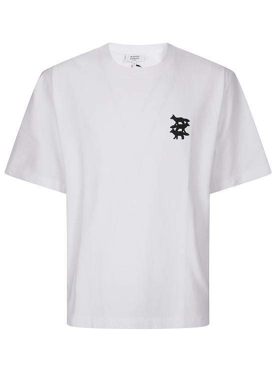 25FW 메종키츠네 스턴트 폭스 오버사이즈 티셔츠 PM00103KJ0119 P100 WHITE