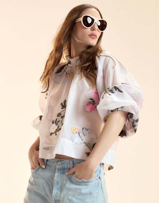  신시아 로리 블라우스 신시아 로울리 필 쿠페  화이트 - CYNTHIA ROWLEY