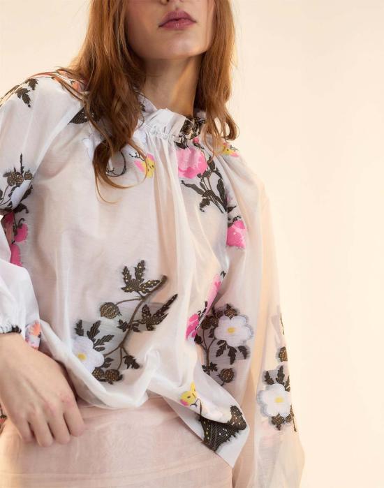  신시아 로리 블라우스 신시아 로울리 필 쿠페  화이트 - CYNTHIA ROWLEY