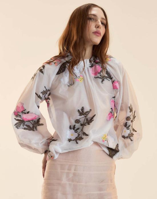  신시아 로리 블라우스 신시아 로울리 필 쿠페  화이트 - CYNTHIA ROWLEY