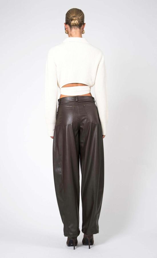  논살란트 레이블 스트레이트 팬츠 논샬런트 라벨 레논  브라운 - NONCHALANT LABEL