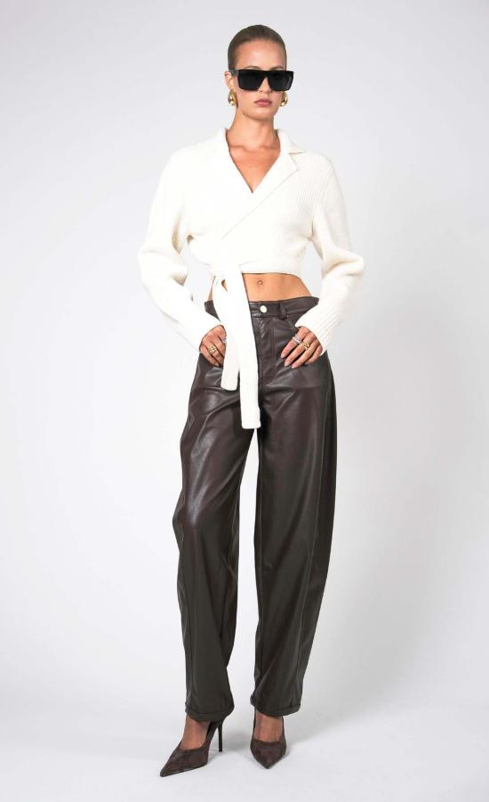  논살란트 레이블 스트레이트 팬츠 논샬런트 라벨 레논  브라운