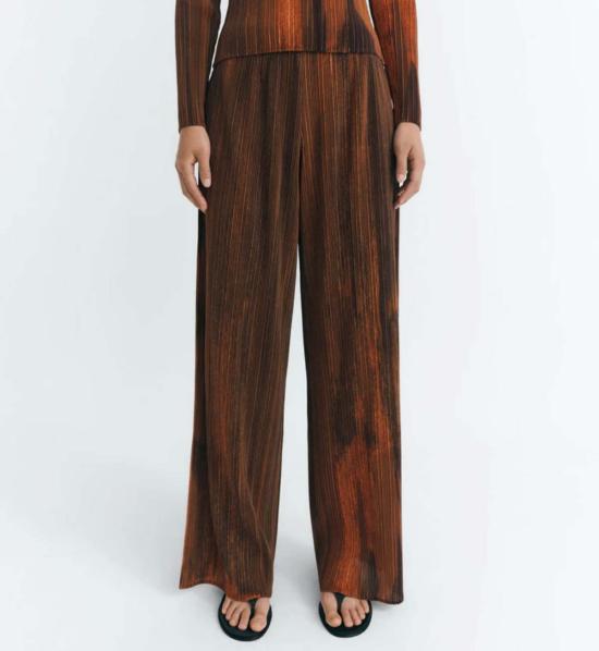  띵킹 뮤 스트레이트 팬츠 씽킹 무마로 릴렉스 플리츠 팬츠