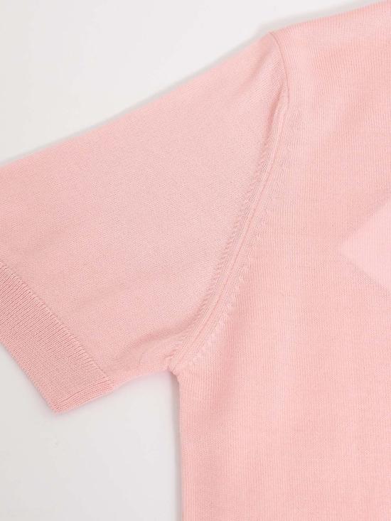  메종키츠네 스웨터 메종 키츠네 베이비 폭스 패치 레귤러 반팔 점퍼 로즈워터 - MAISON KITSUNE