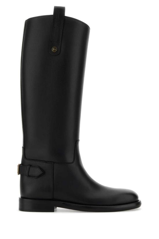 25FW 버버리 레더 카발리에 부츠 8114385 A1189 Black