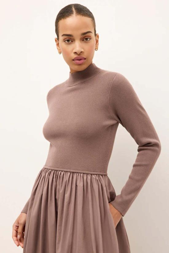  마리 올리버 롱 원피스 바렛 드레스 - MARIE OLIVER