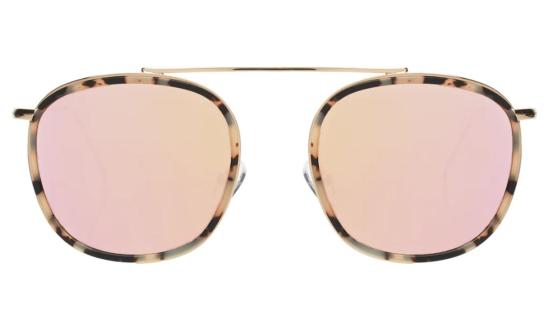  일레스테바 안경 미코노스 에이스 선글라스 화이트 토토이즈/골드 미러 렌즈 - ILLESTEVA