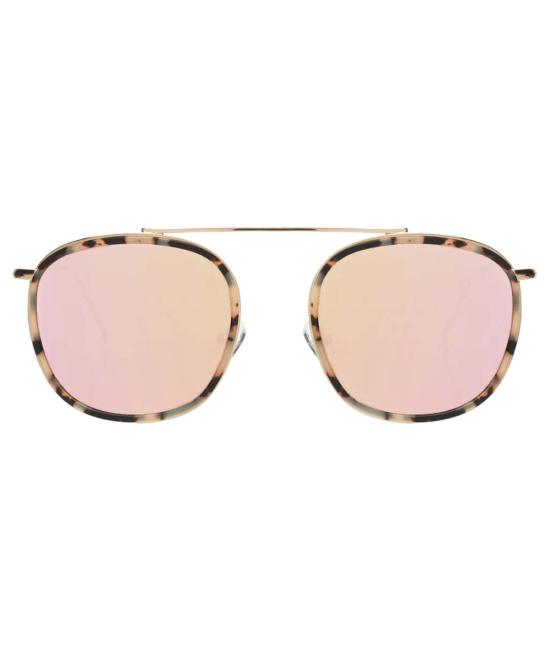  일레스테바 안경 미코노스 에이스 선글라스 화이트 토토이즈/골드 미러 렌즈