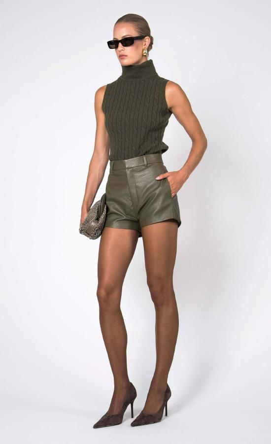  논살란트 레이블 숏팬츠 무심한 라벨 로비 쇼트 올리브 - NONCHALANT LABEL