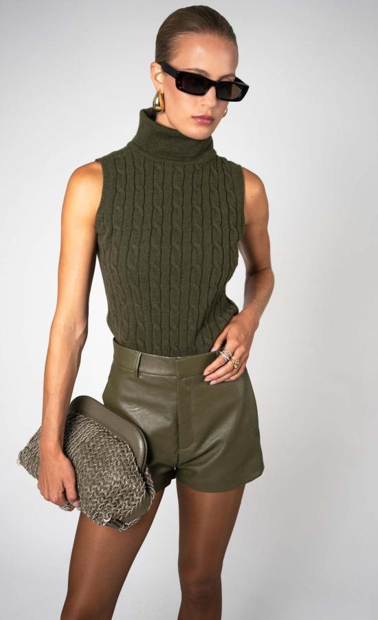  논살란트 레이블 숏팬츠 무심한 라벨 로비 쇼트 올리브 - NONCHALANT LABEL