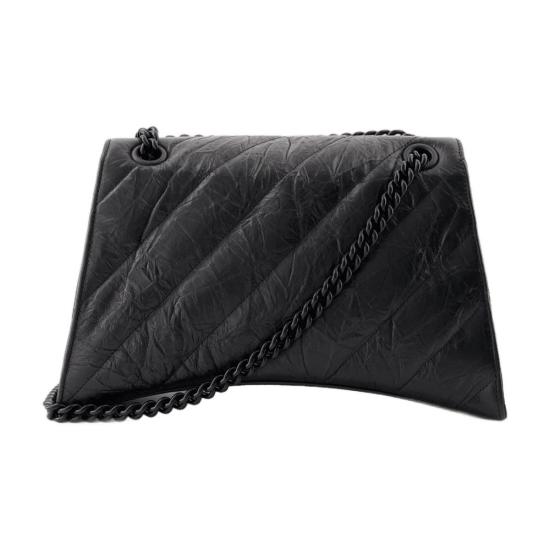  발렌시아가 크러쉬 미디움 체인 백 785602 210IY 1000 BLACK - BALENCIAGA