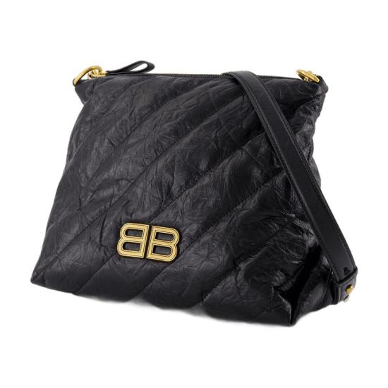  발렌시아가 크러쉬 호보백 스몰 806479 210J1 1000 BLACK - BALENCIAGA
