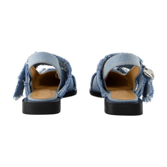 25SS 가니 플랫 슈즈 S2939 928 blue - GANNI