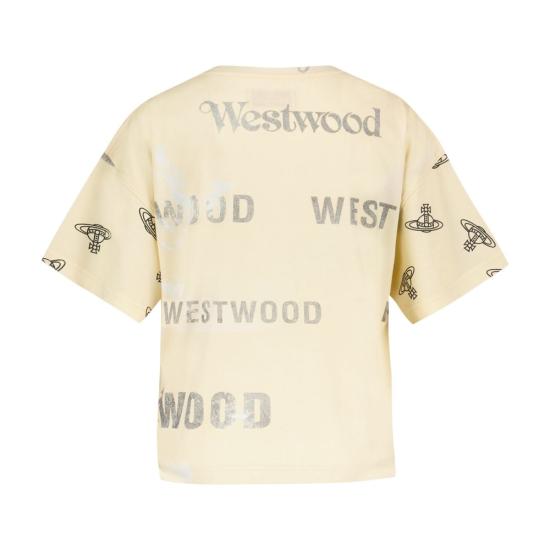 25FW 비비안웨스트우드 반팔 티셔츠 3G01003U J006E O305 yellow - VIVIENNE WESTWOOD