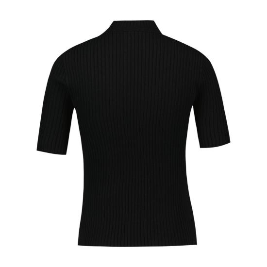  쿠레쥬 리에디션 니트 탑 숏슬리브 PERMPU026FI0001 9999 BLACK - COURREGES