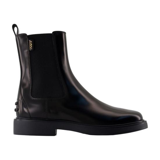 25FW 토즈 레더 앵클 부츠 XXW20L0IQ40AKTB999 BLACK