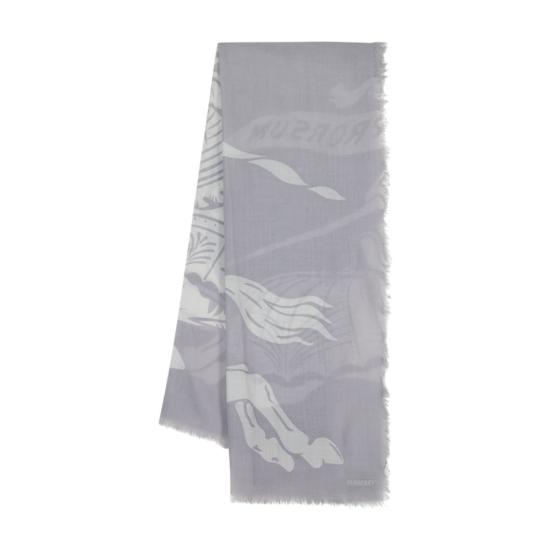 25FW 버버리 와이드 EKD 울 스카프 8113026 B9725 grey - BURBERRY