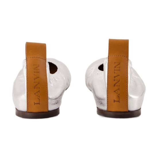  랑방 플랫 슈즈 FW BAMB02 META P24 M2 silver - LANVIN