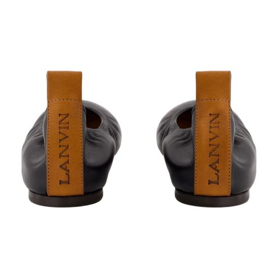 25SS 랑방 플랫 슈즈 FW BAMB02 NAPA P24 10 black - LANVIN