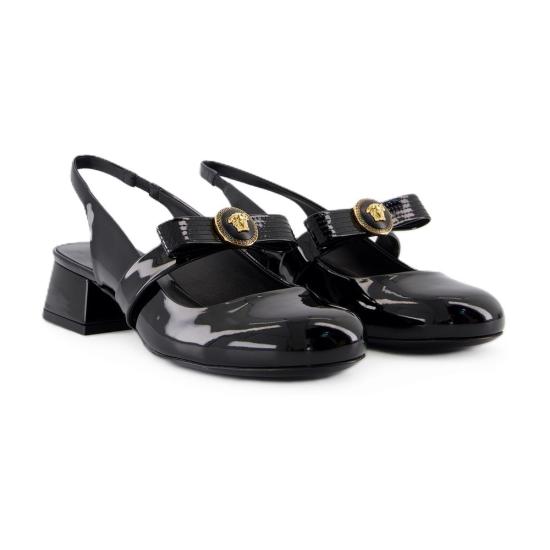 25SS 베르사체 플랫 슈즈 1018457 D2VE 1B00V black - VERSACE