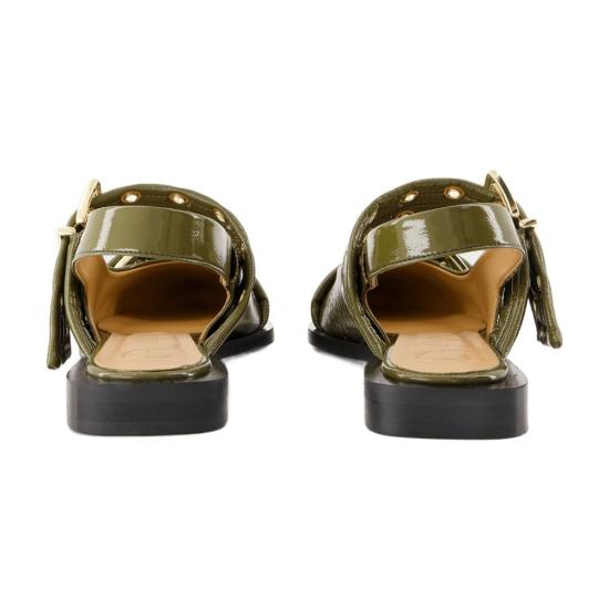 25SS 가니 플랫 슈즈 S2872 838 green - GANNI