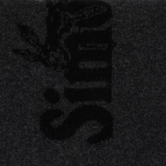 25FW 시몬로샤 로고 그래픽 니트 롱 스카프 KIMK2W 0669 black - SIMONE ROCHA