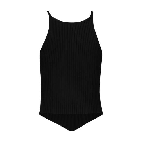 25SS 쿠레쥬 포인티 립 니트 탱크탑 VESMTO042FI0001 9999 black - COURREGES