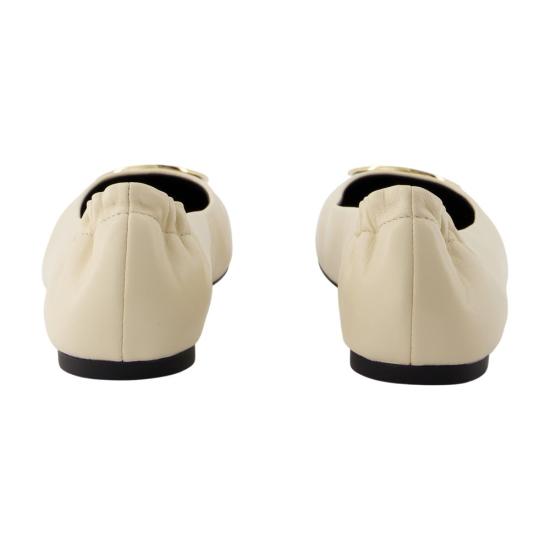 25FW 토리버치 플랫 슈즈 148336 001 white - TORY BURCH