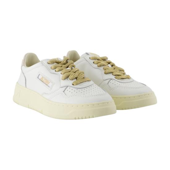 26FW 오트리 메달리스트 로우 레더 스니커즈 AULW SW01 white - AUTRY