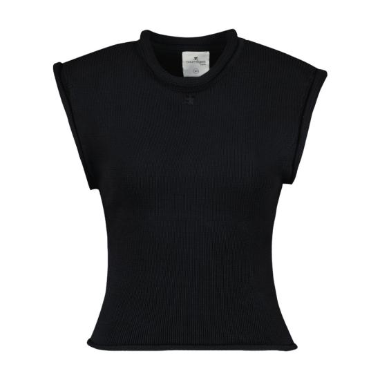 25SS 쿠레쥬 반팔 티셔츠 125MDE116FI0066 9999 black