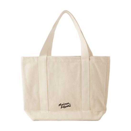  메종키츠네 폭스 헤드 토트백 LW05101WW0050 beige - MAISON KITSUNE