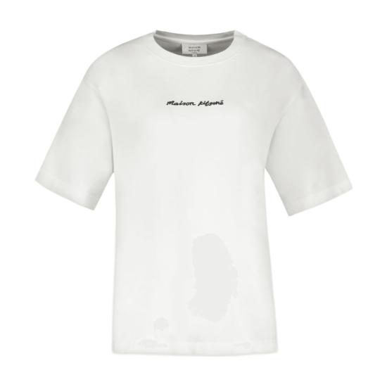 25SS 메종키츠네 자수 오버사이즈 티셔츠 OM00122KJ0119 P100 white