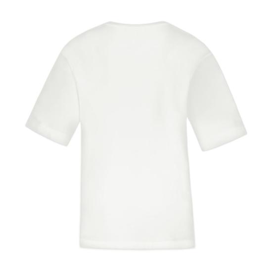25SS 메종키츠네 자수 오버사이즈 티셔츠 OM00122KJ0119 P100 white - MAISON KITSUNE